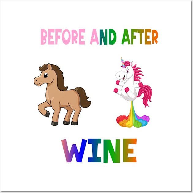 Before and after wine Wall Art by A Zee Marketing